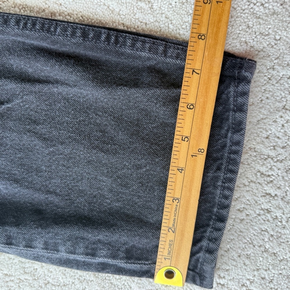 Mother Snacks Jeans Womens 28 Black HW Double Stack Hover Straight Leg - Picture 15 of 16